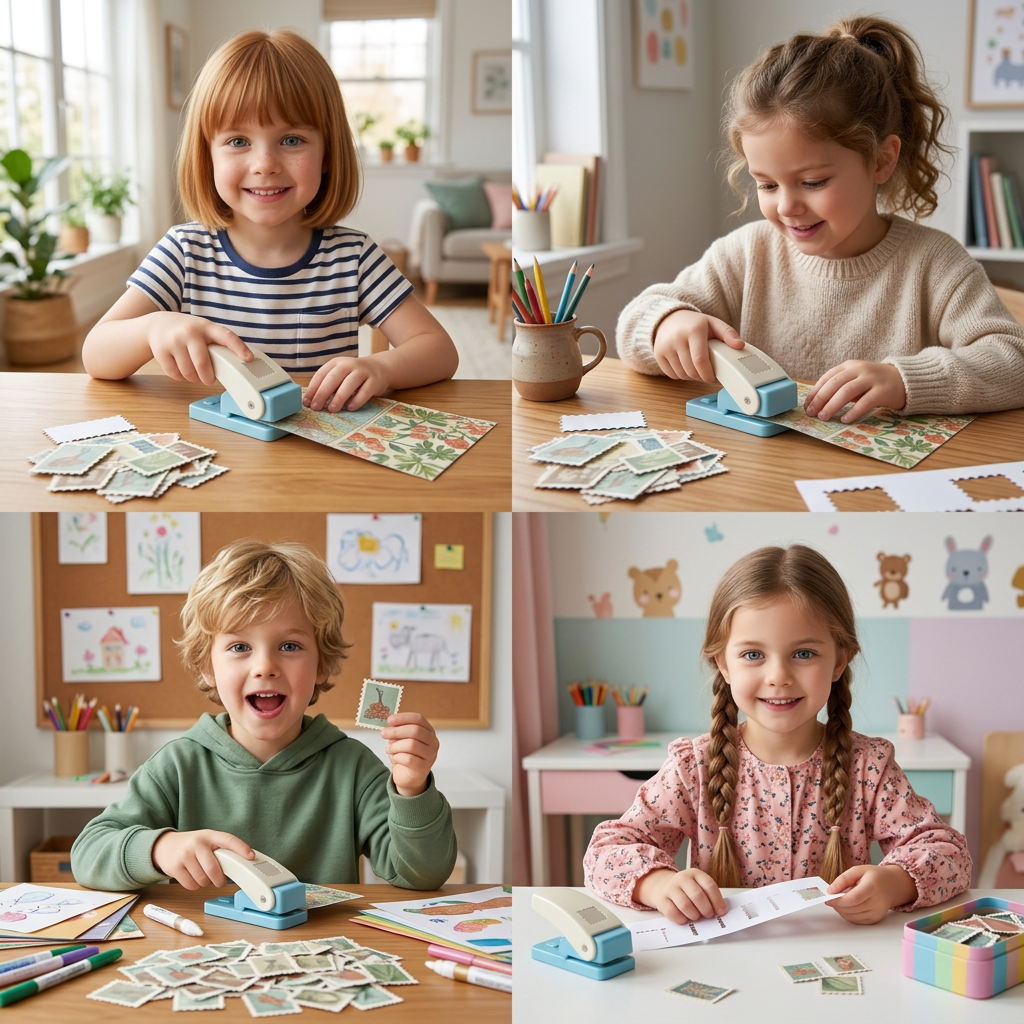 DIY Postage Stamp Paper Punch for Kids’ Arts & Crafts